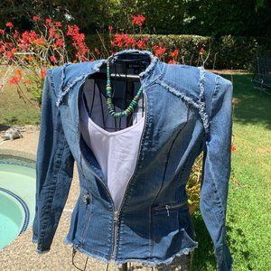 INC International Unique, Embellished, Jean Jacket